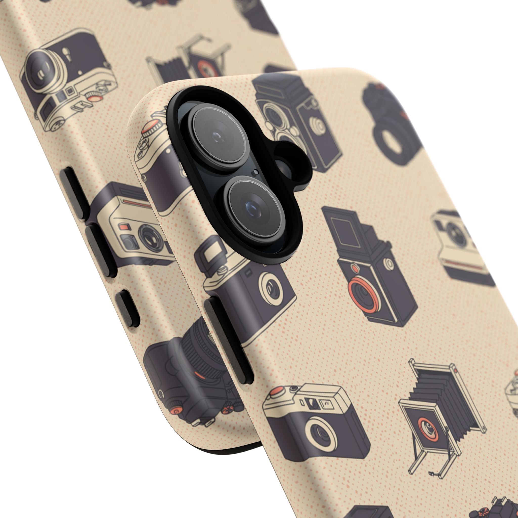 Vintage Camera Pattern Tough Case | Retro Photography Phone Cover