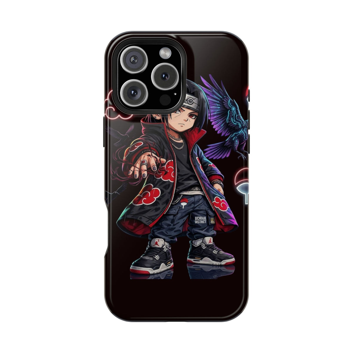 Anime Itachi-Inspired Magnetic Impact Phone Case — Akatsuki Style