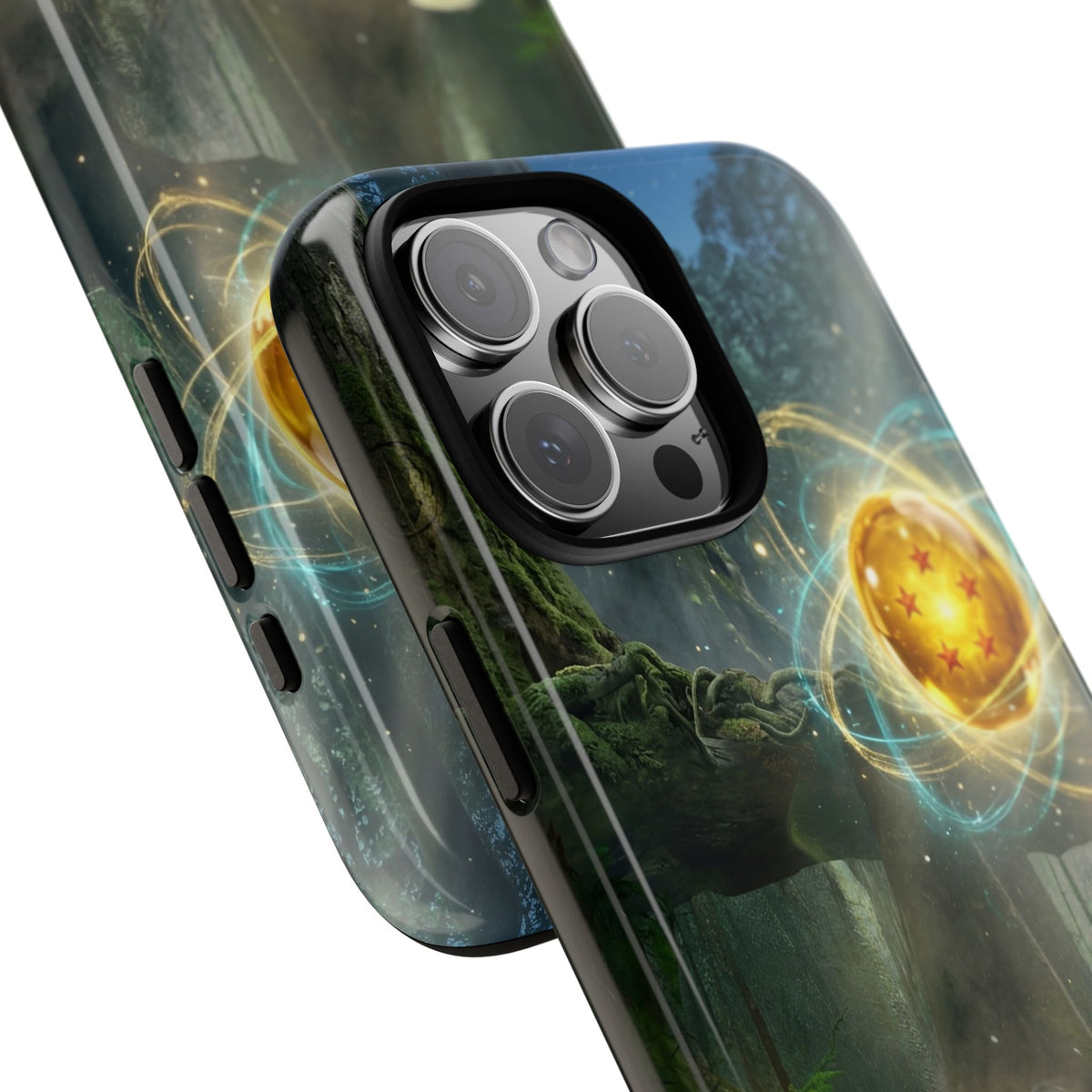 Grogu Dragonball Galaxy Forest Phone Case — Cute Baby Alien Magic Orb Design