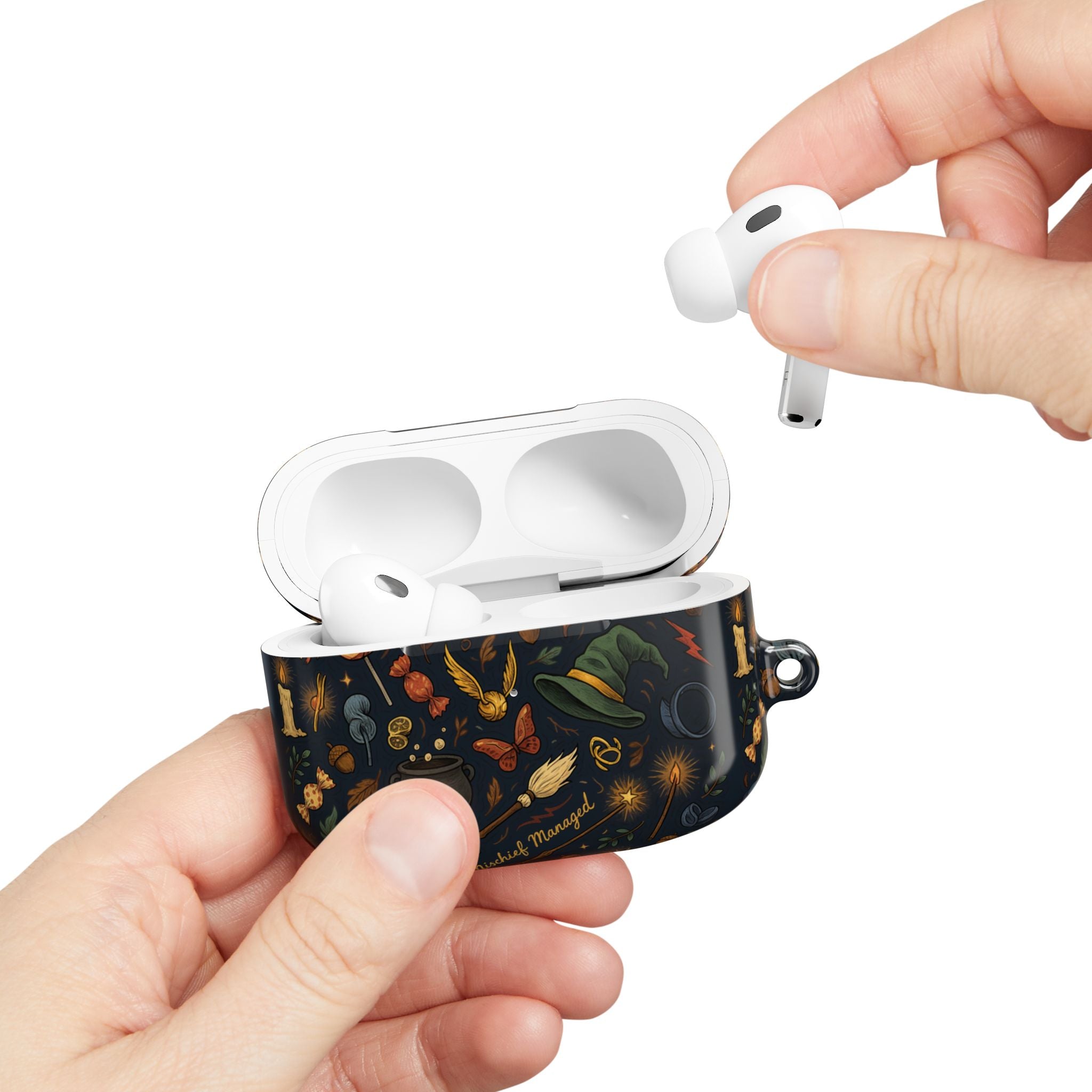 Hogwarts Magical Icons AirPod Case | Witch Hat Cauldron Wand Pattern