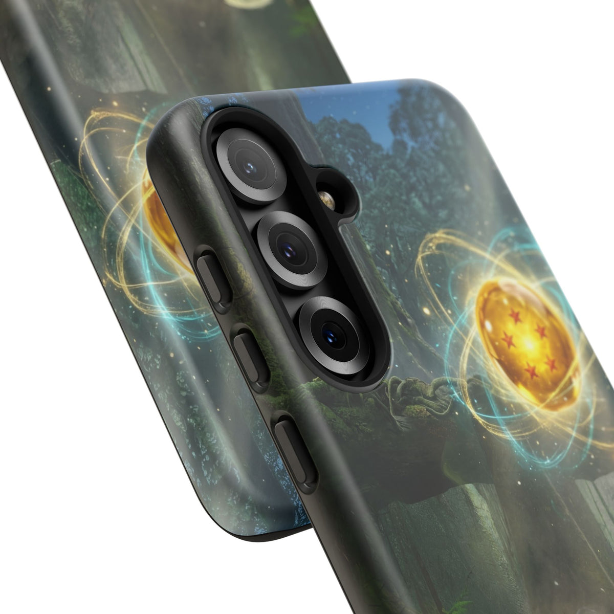 Grogu Dragonball Galaxy Forest Phone Case — Cute Baby Alien Magic Orb Design