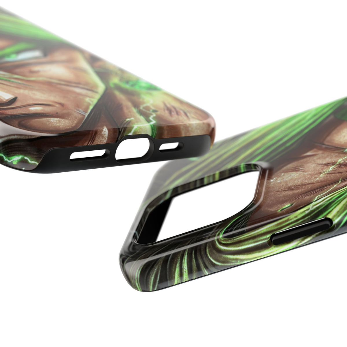 Broli legendary Tough Phone Case — Intense Green Warrior Anime Art, Protective Shockproof iPhone Cover