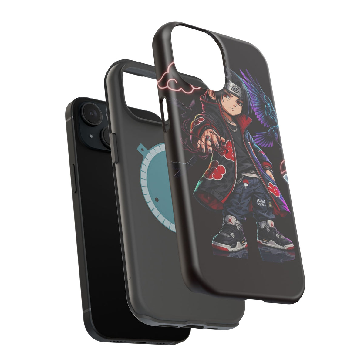 Anime Itachi-Inspired Magnetic Impact Phone Case — Akatsuki Style