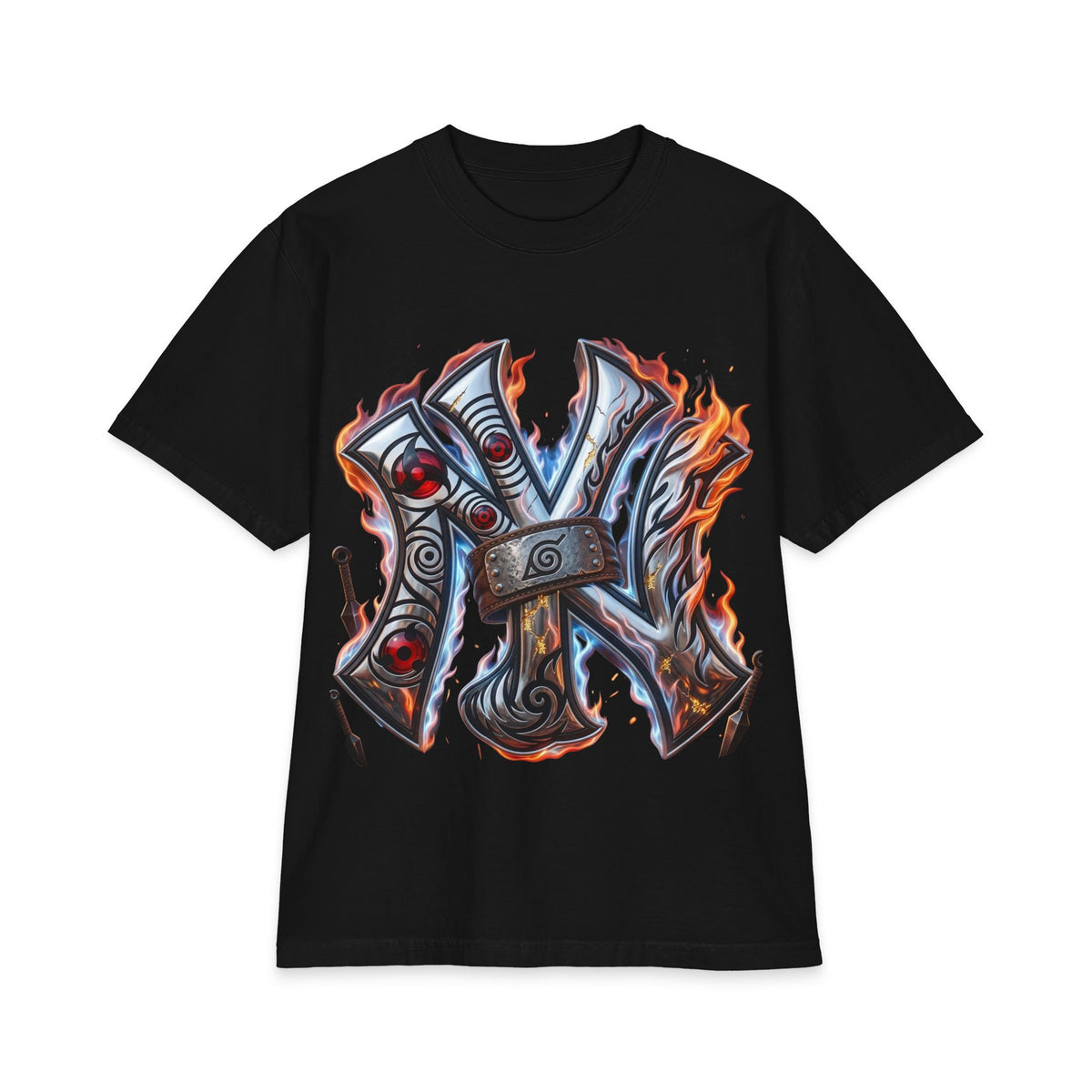 Naruto Flame Emblem Graphic T-Shirt — Chibi Naruto Streetwear Tee