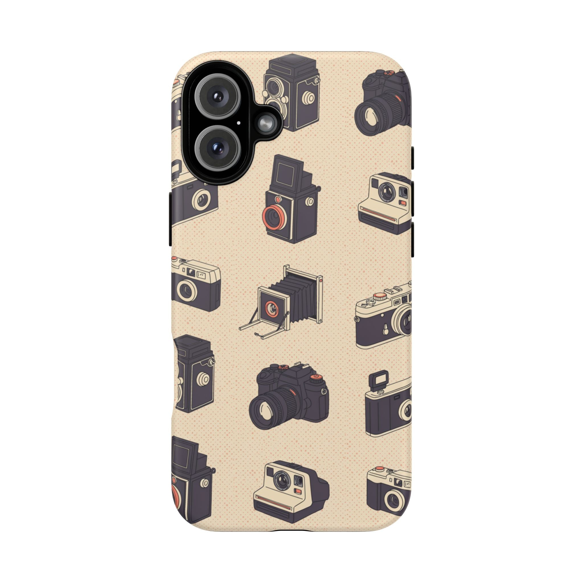 Vintage Camera Pattern Tough Case | Retro Photography Phone Cover