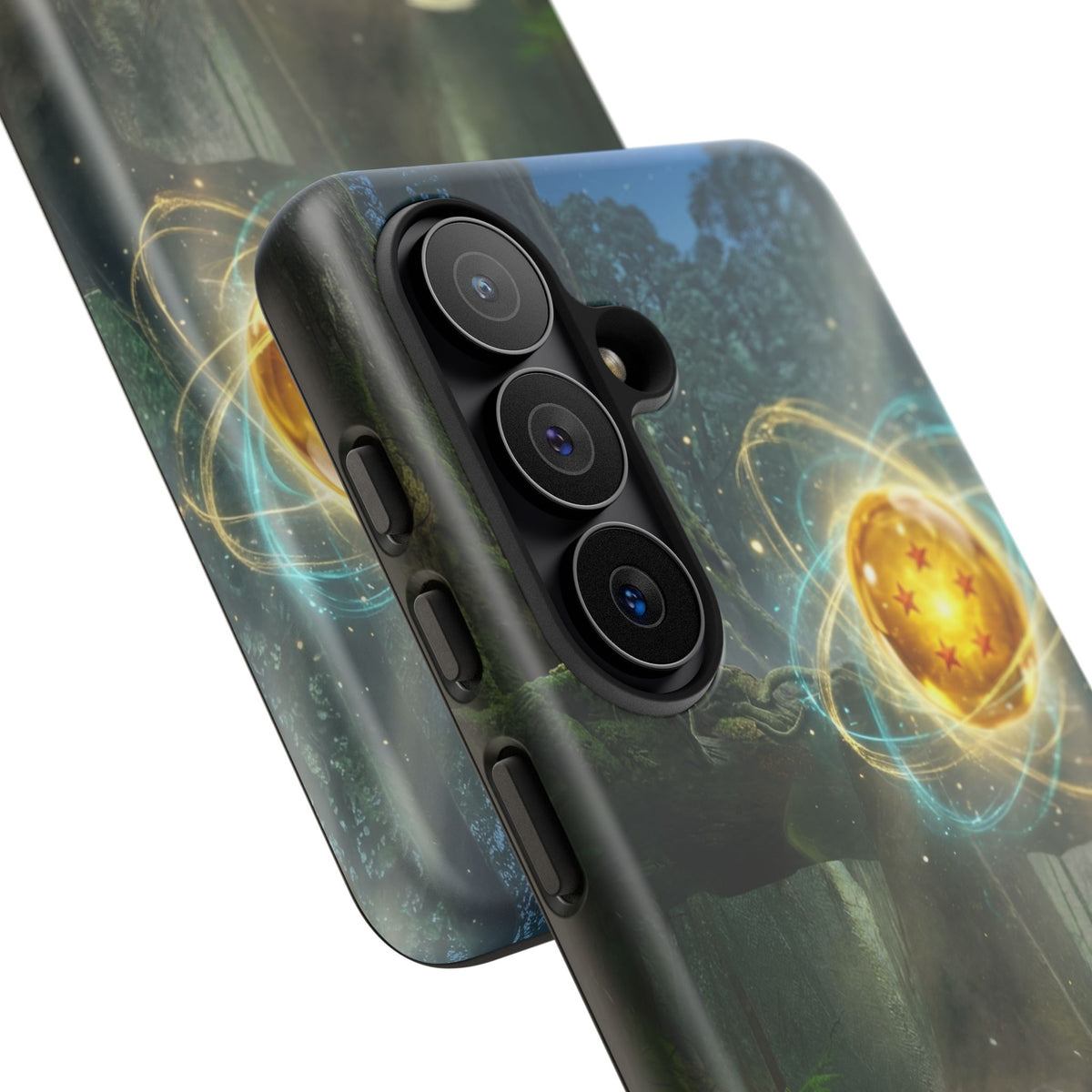 Grogu Dragonball Galaxy Forest Phone Case — Cute Baby Alien Magic Orb Design