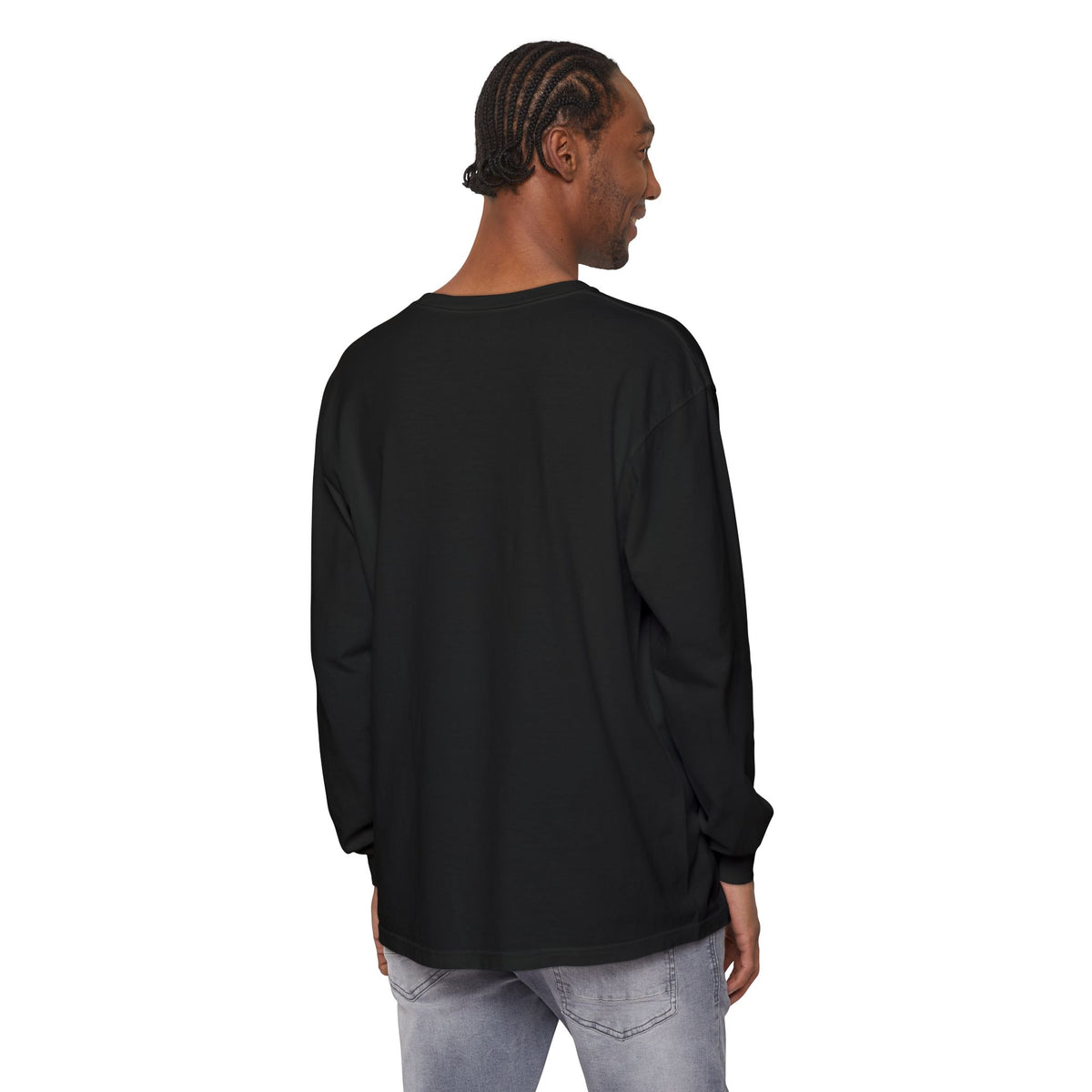 Hocus Paws Cat Witch Long Sleeve Tee — "Magic Happens When I Show Up" Halloween Shirt