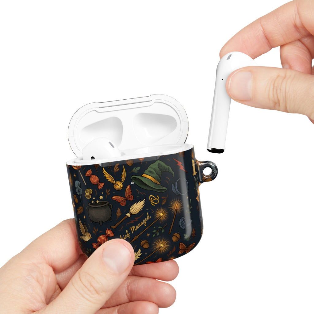 Hogwarts Magical Icons AirPod Case | Witch Hat Cauldron Wand Pattern