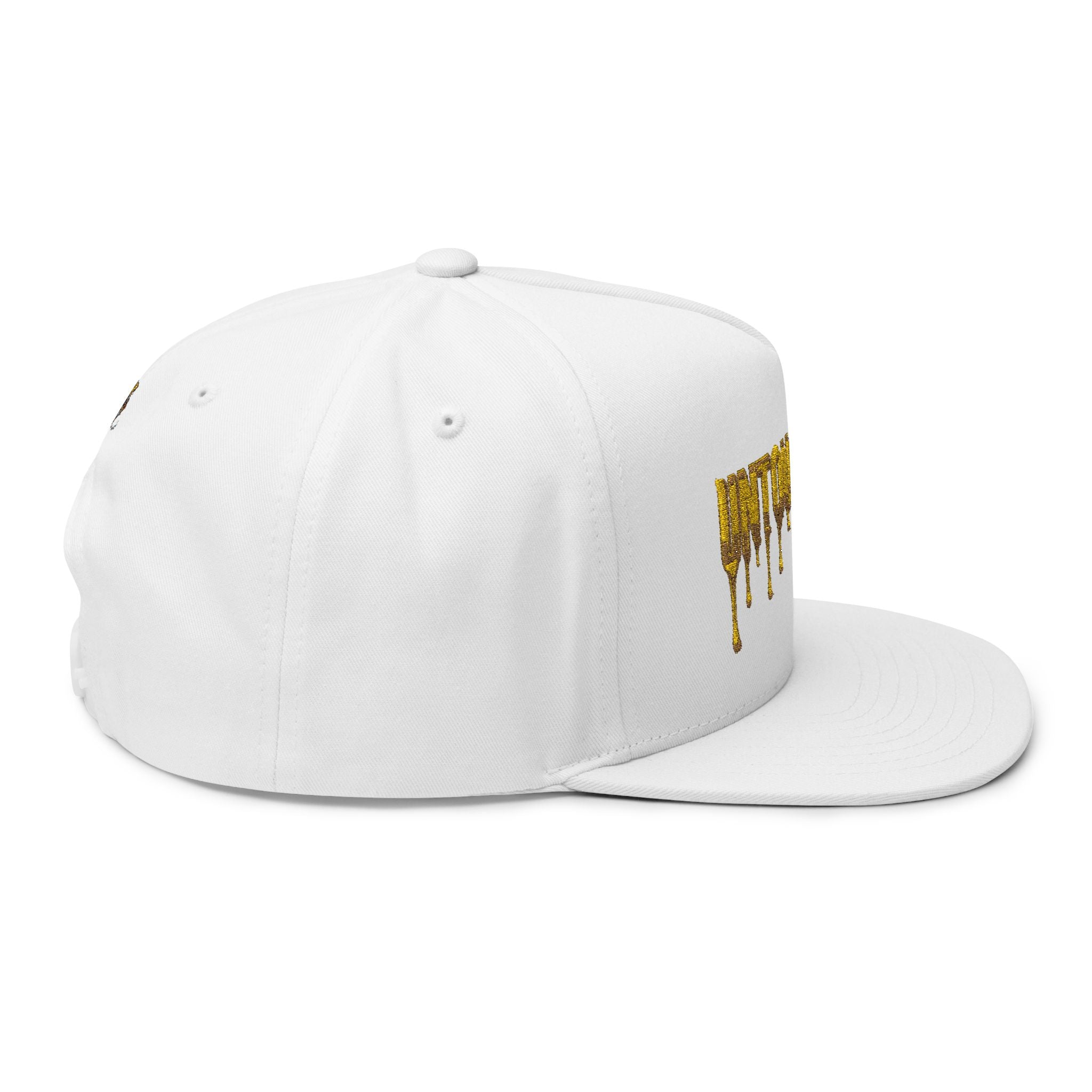 Untouchable gold drip Embroidered Cap | Flat Bill Hat