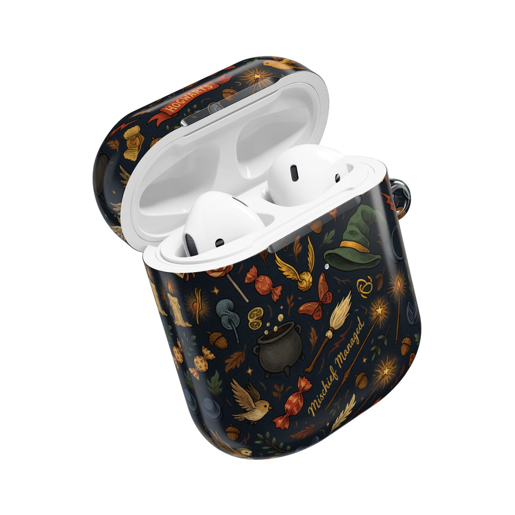 Hogwarts Magical Icons AirPod Case | Witch Hat Cauldron Wand Pattern