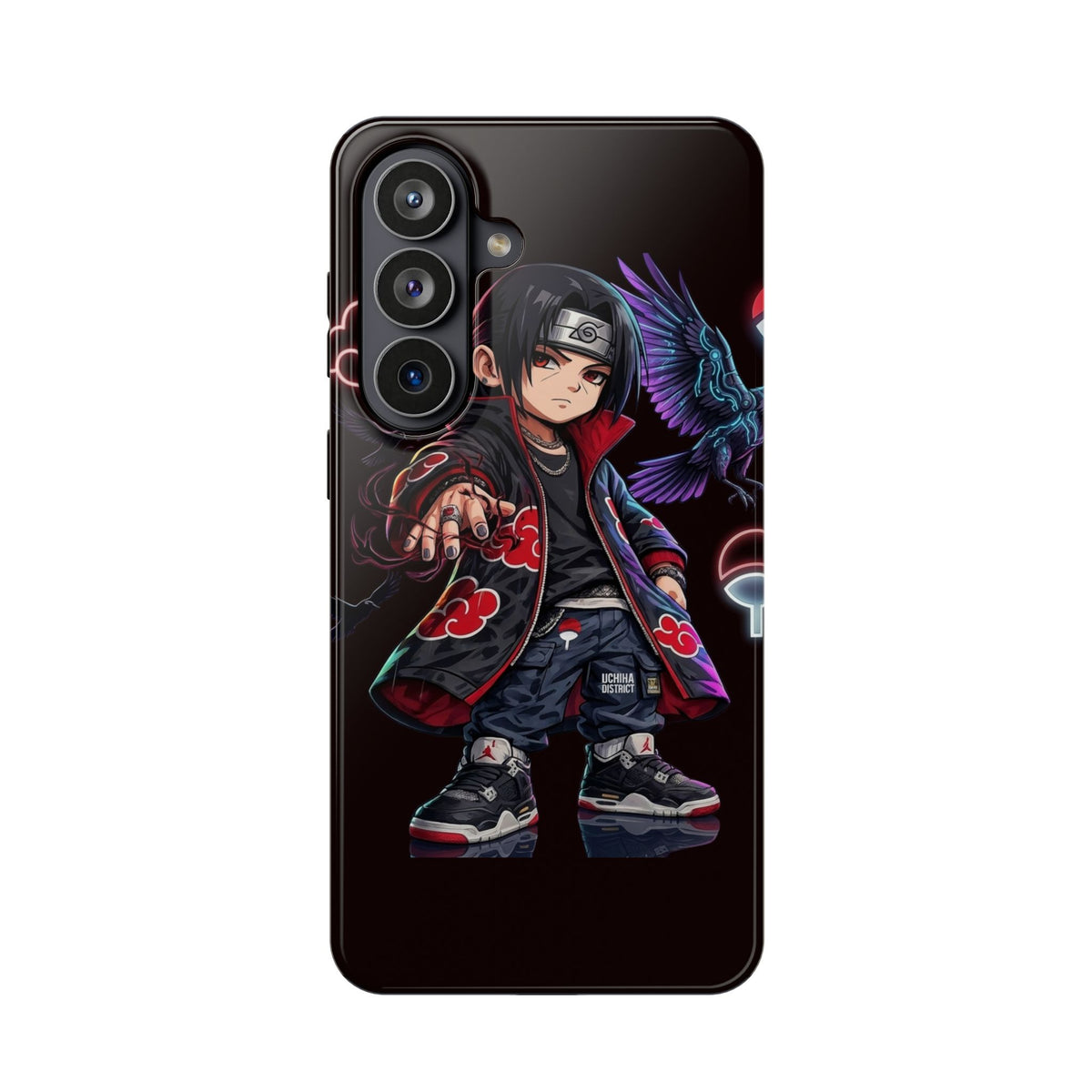 Anime Itachi-Inspired Magnetic Impact Phone Case — Akatsuki Style