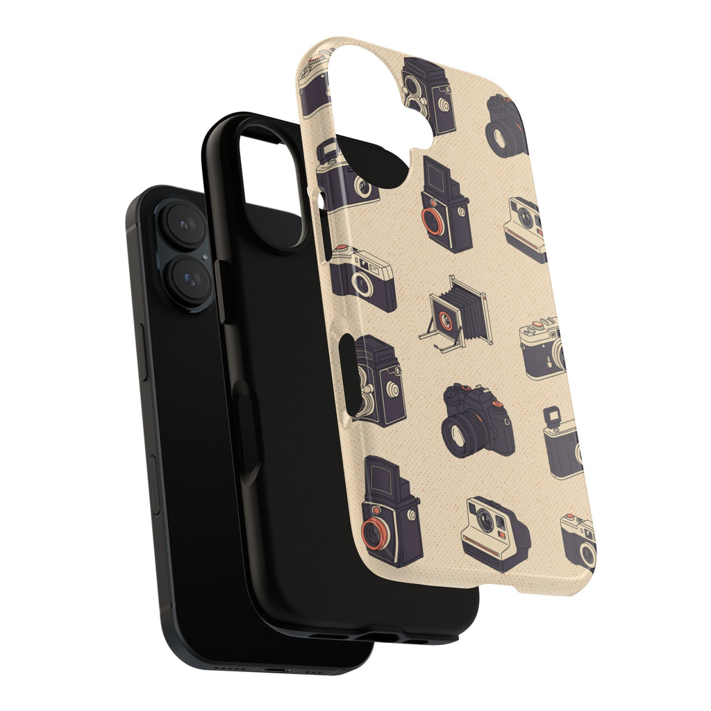 Vintage Camera Pattern Tough Case | Retro Photography Phone Cover