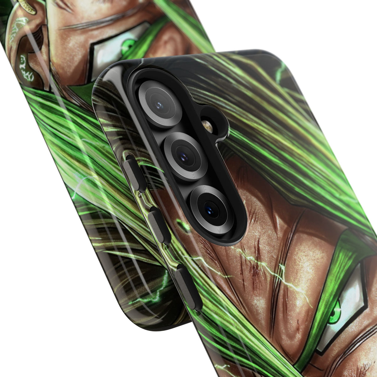 Broli legendary Tough Phone Case — Intense Green Warrior Anime Art, Protective Shockproof iPhone Cover