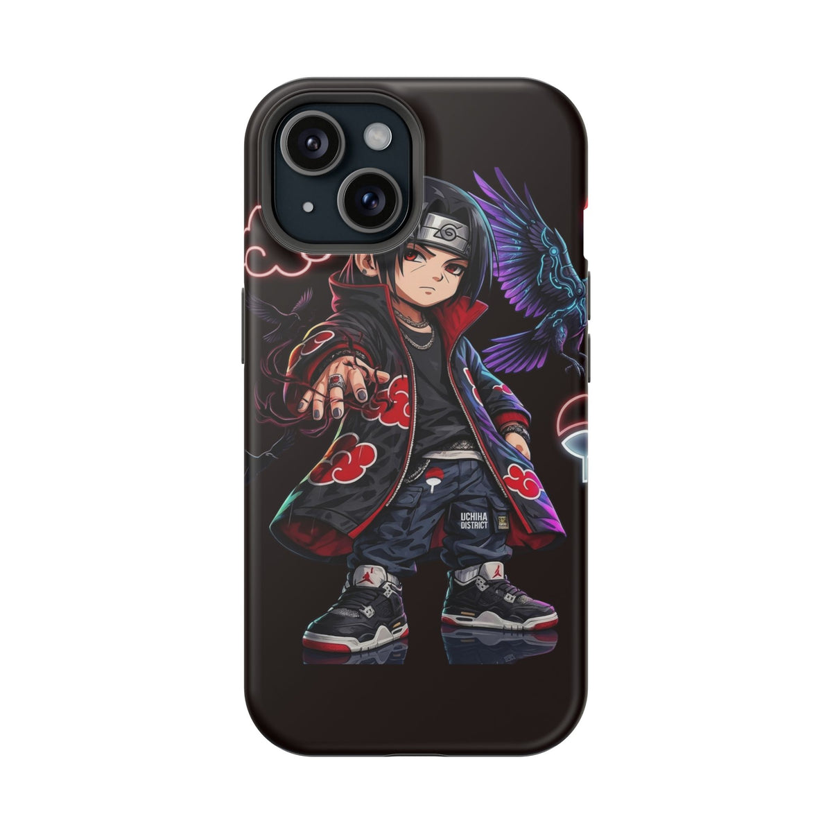 Anime Itachi-Inspired Magnetic Impact Phone Case — Akatsuki Style