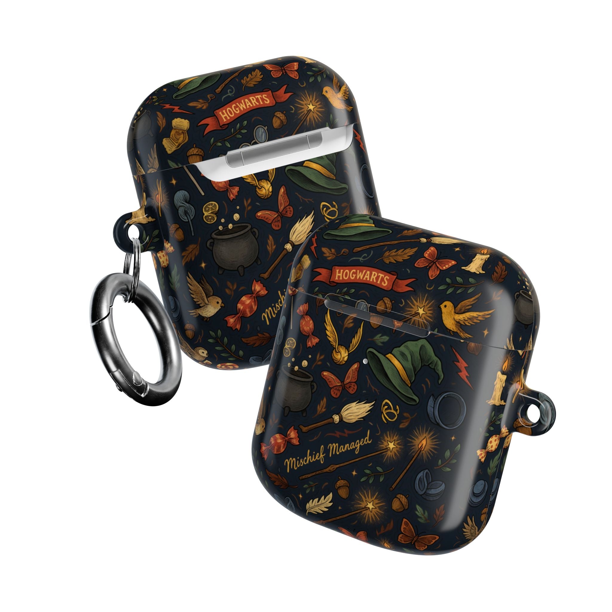 Hogwarts Magical Icons AirPod Case | Witch Hat Cauldron Wand Pattern