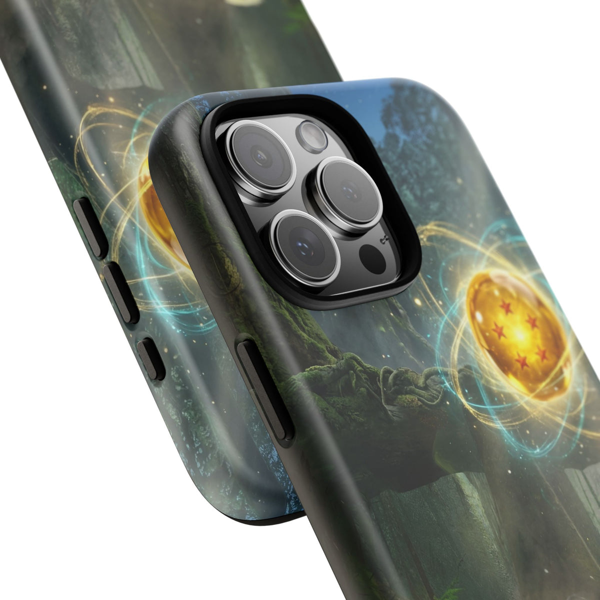 Grogu Dragonball Galaxy Forest Phone Case — Cute Baby Alien Magic Orb Design