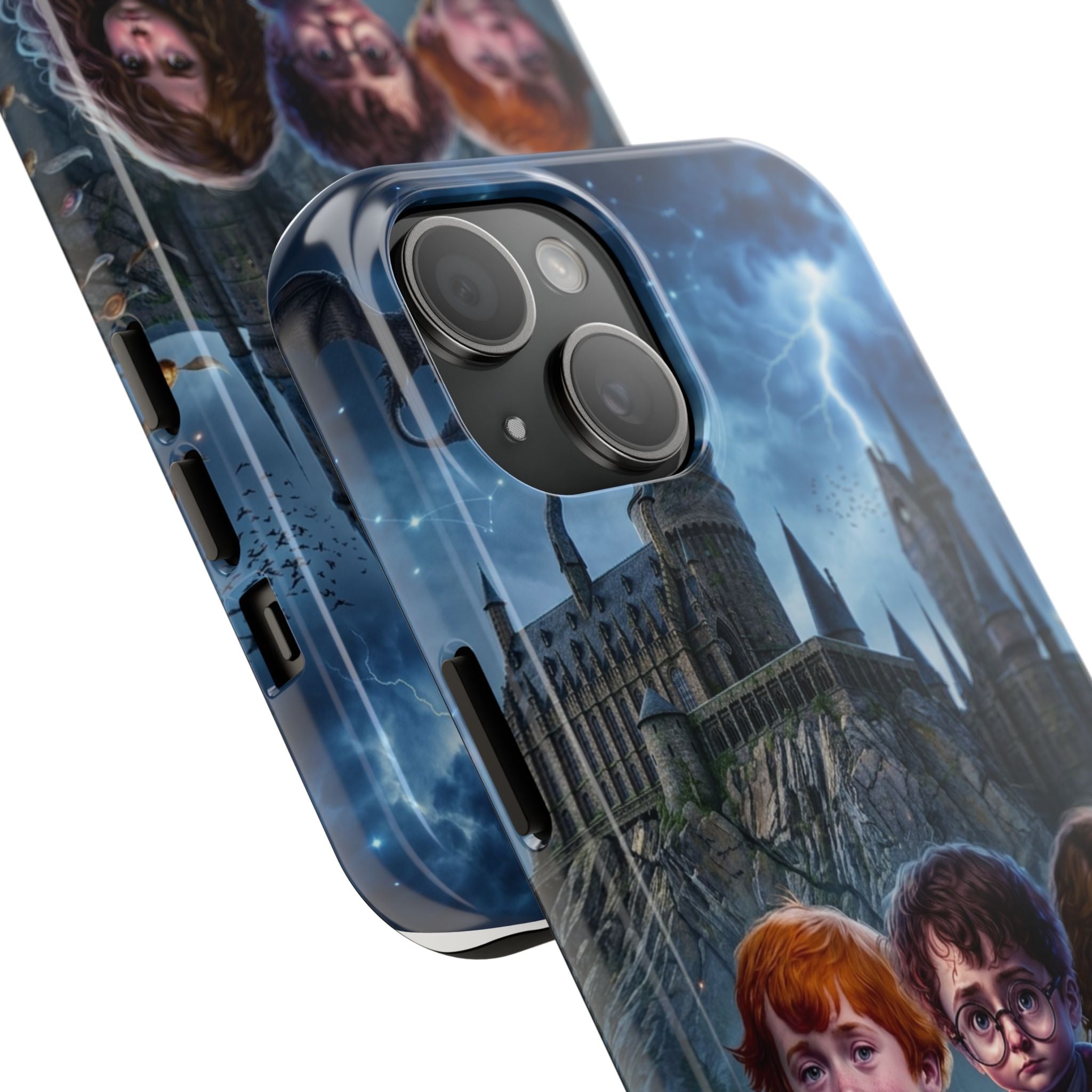 Wizard School Trio  happy potter Phone Case | Magical Castle Illustration