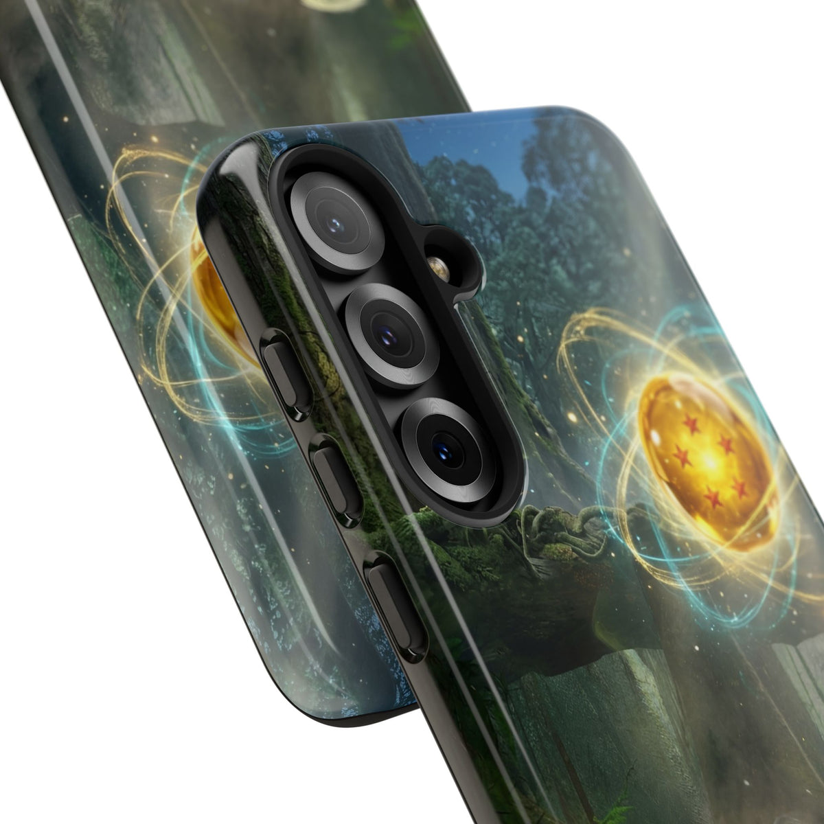 Grogu Dragonball Galaxy Forest Phone Case — Cute Baby Alien Magic Orb Design