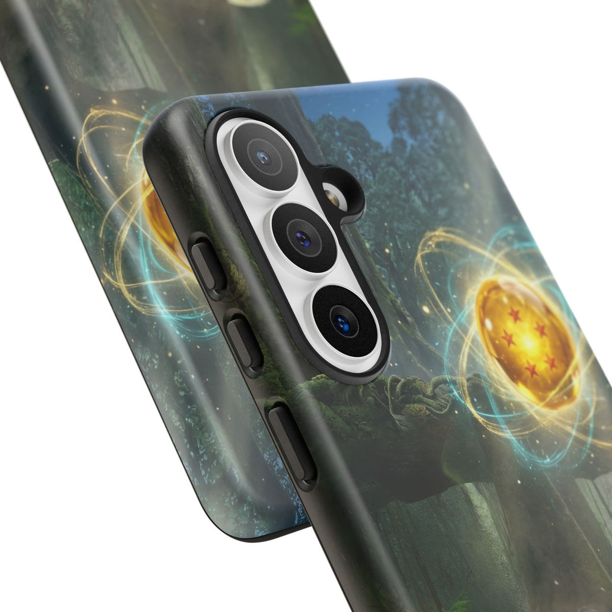 Grogu Dragonball Galaxy Forest Phone Case — Cute Baby Alien Magic Orb Design