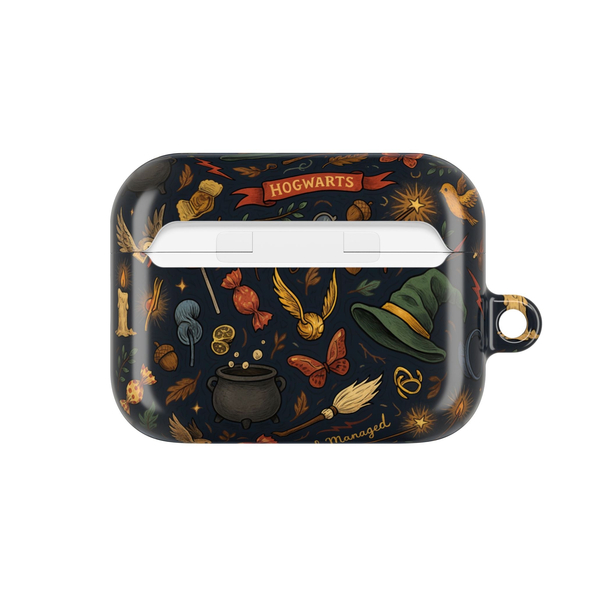 Hogwarts Magical Icons AirPod Case | Witch Hat Cauldron Wand Pattern