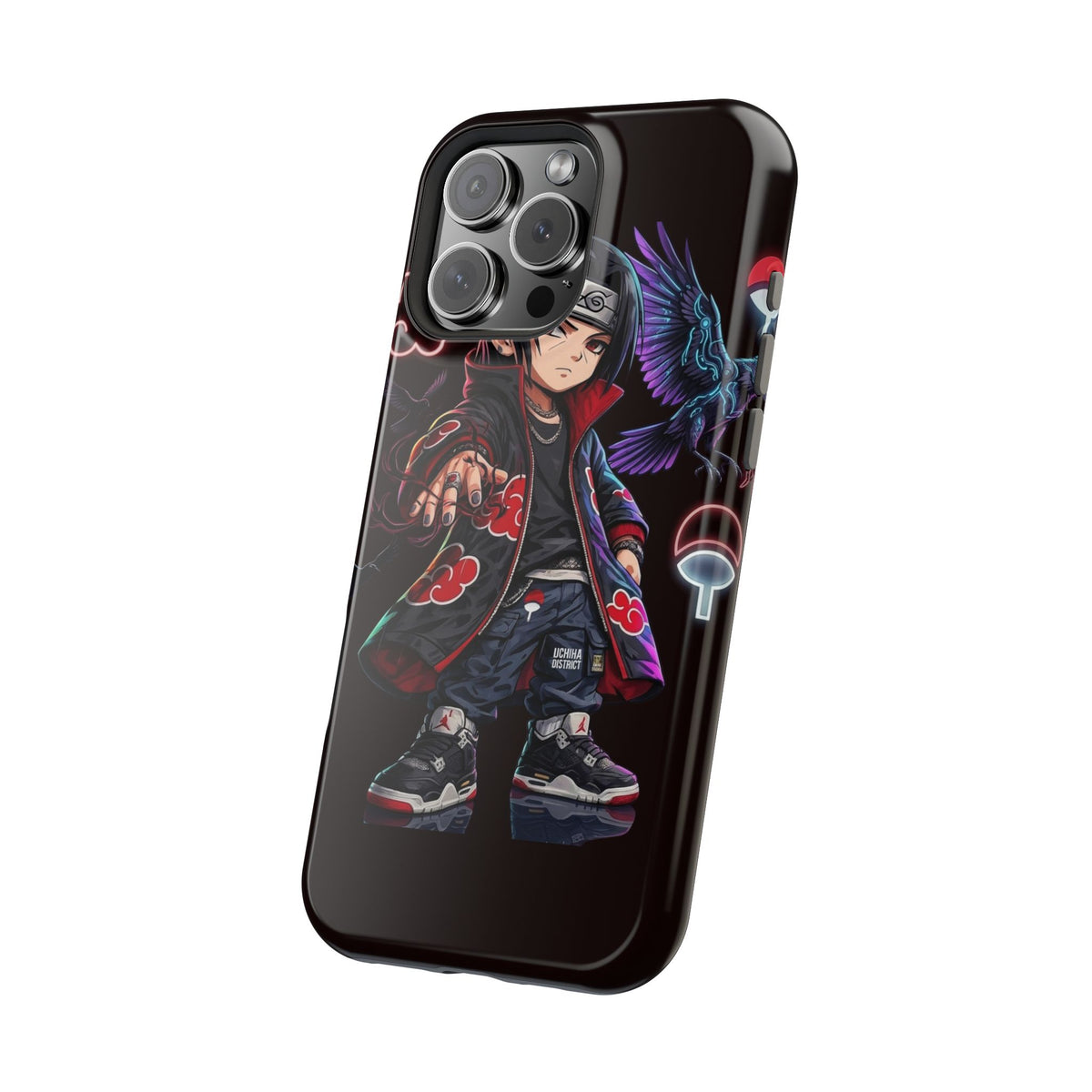 Anime Itachi-Inspired Magnetic Impact Phone Case — Akatsuki Style