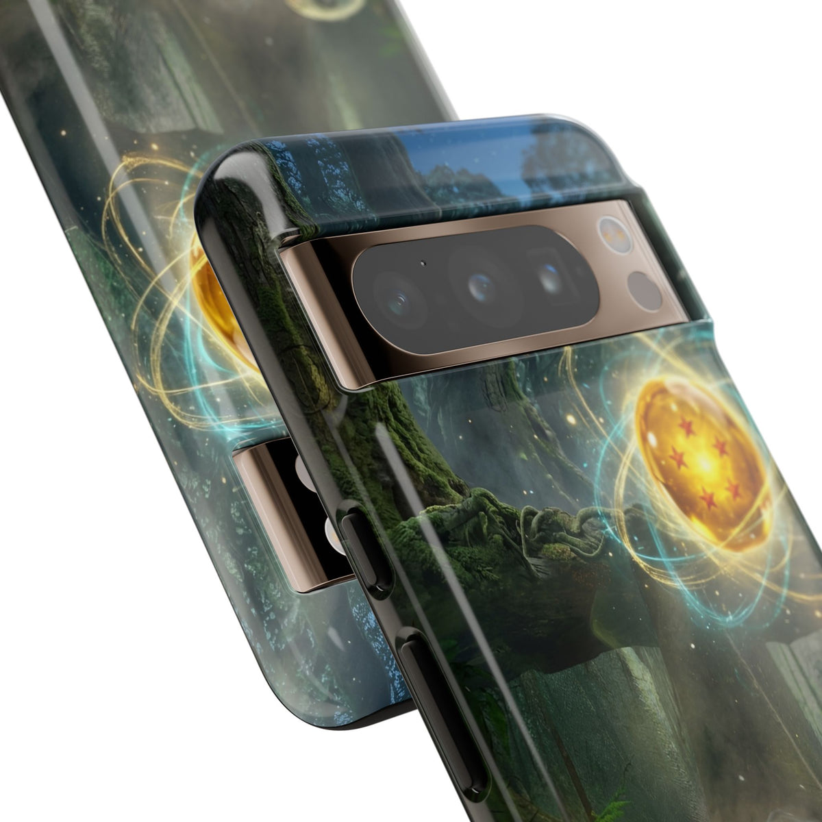 Grogu Dragonball Galaxy Forest Phone Case — Cute Baby Alien Magic Orb Design