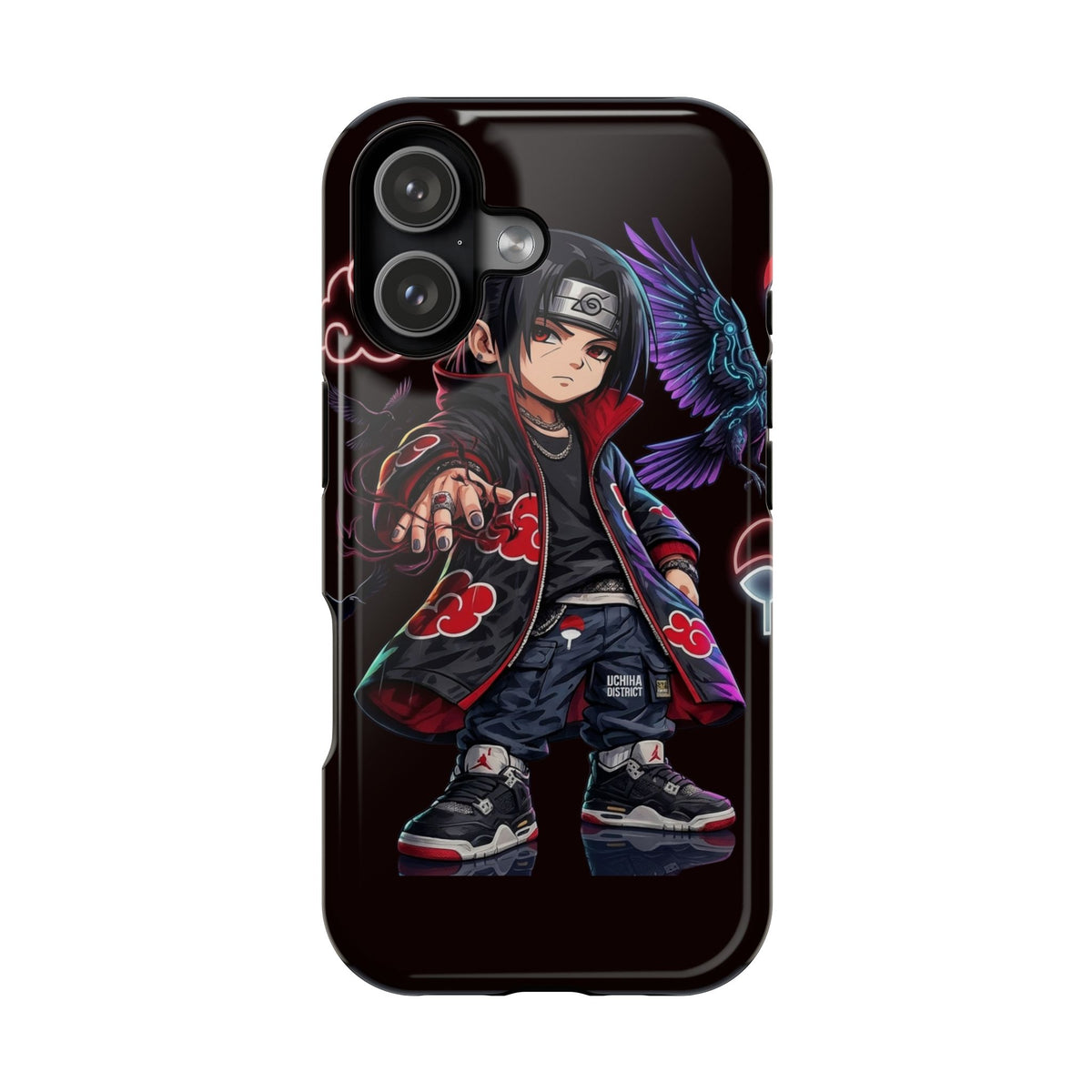 Anime Itachi-Inspired Magnetic Impact Phone Case — Akatsuki Style