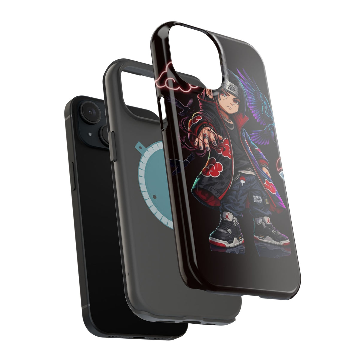 Anime Itachi-Inspired Magnetic Impact Phone Case — Akatsuki Style