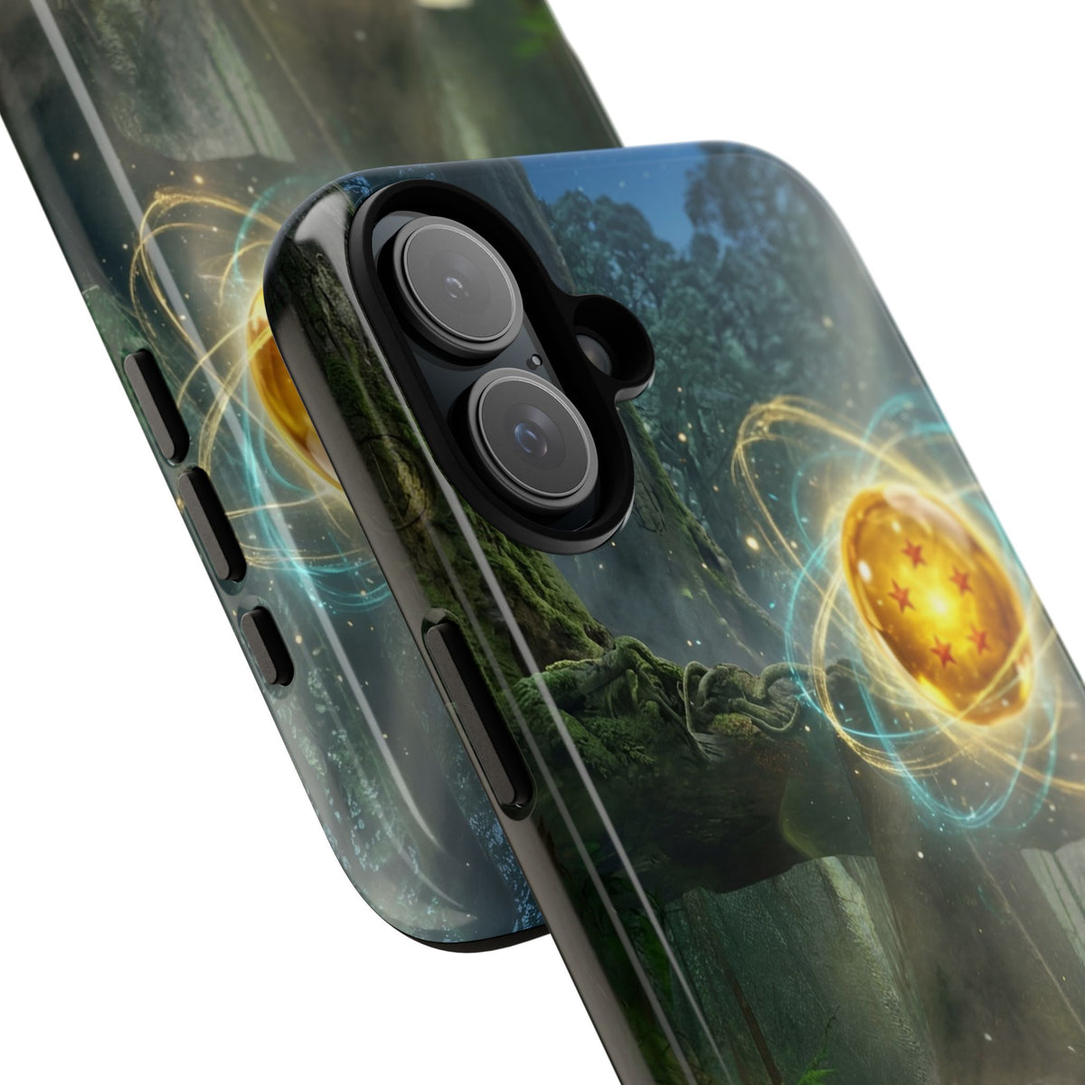 Grogu Dragonball Galaxy Forest Phone Case — Cute Baby Alien Magic Orb Design