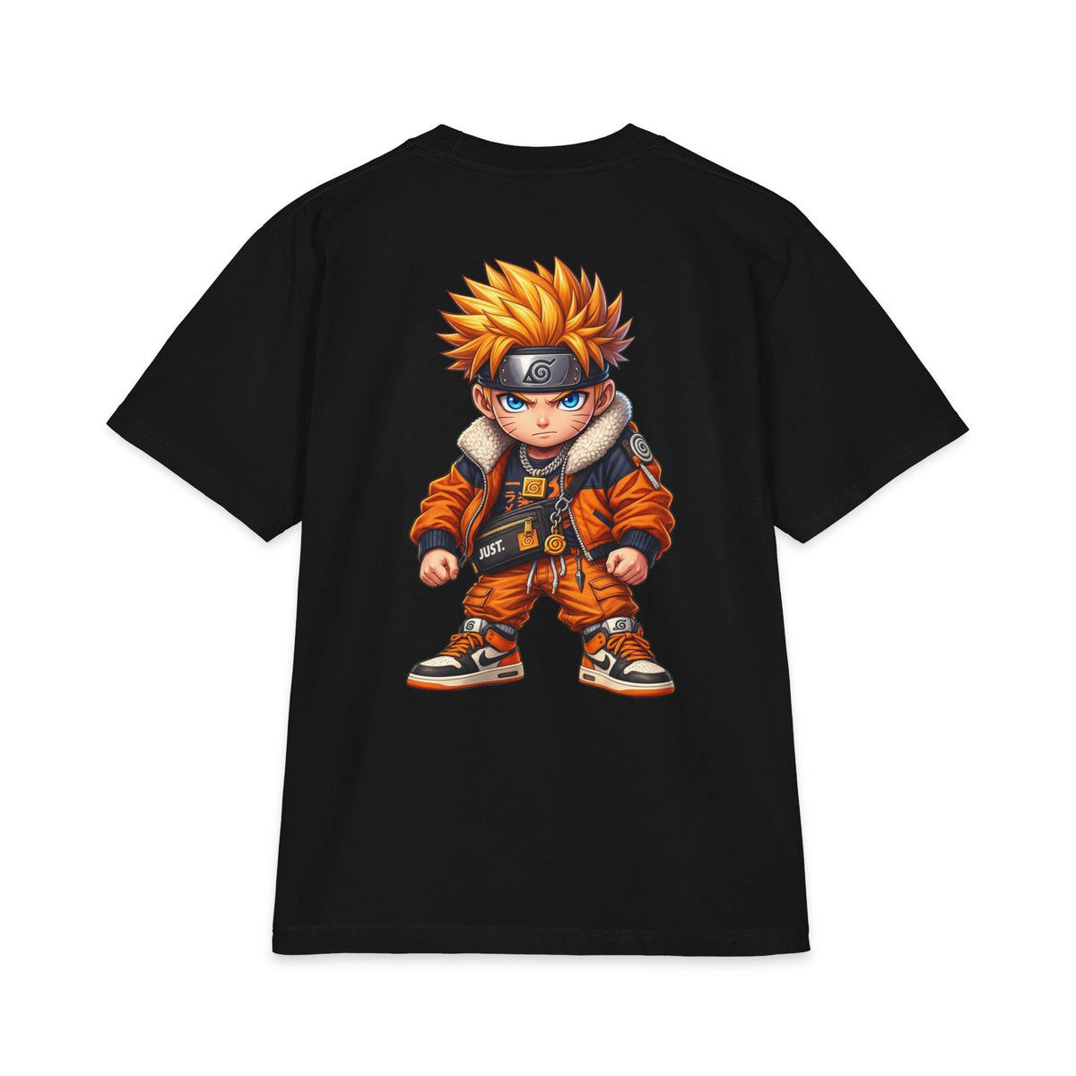 Naruto Flame Emblem Graphic T-Shirt — Chibi Naruto Streetwear Tee