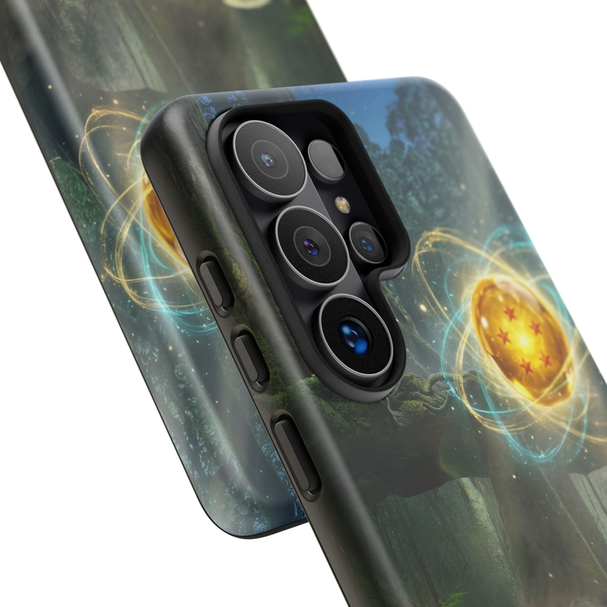 Grogu Dragonball Galaxy Forest Phone Case — Cute Baby Alien Magic Orb Design