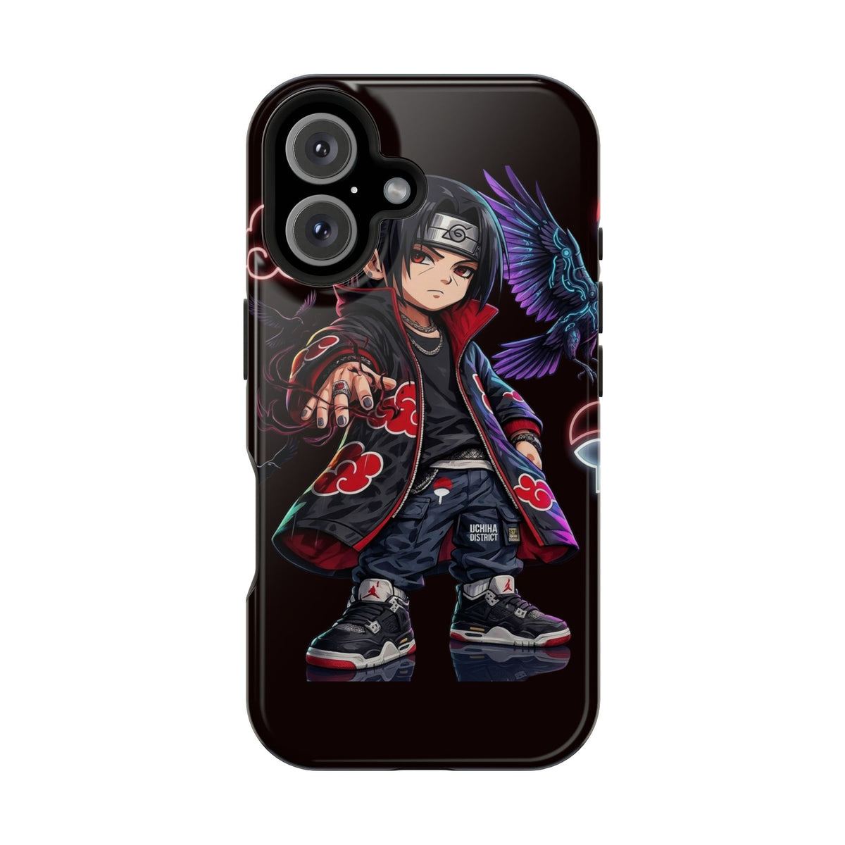 Anime Itachi-Inspired Magnetic Impact Phone Case — Akatsuki Style