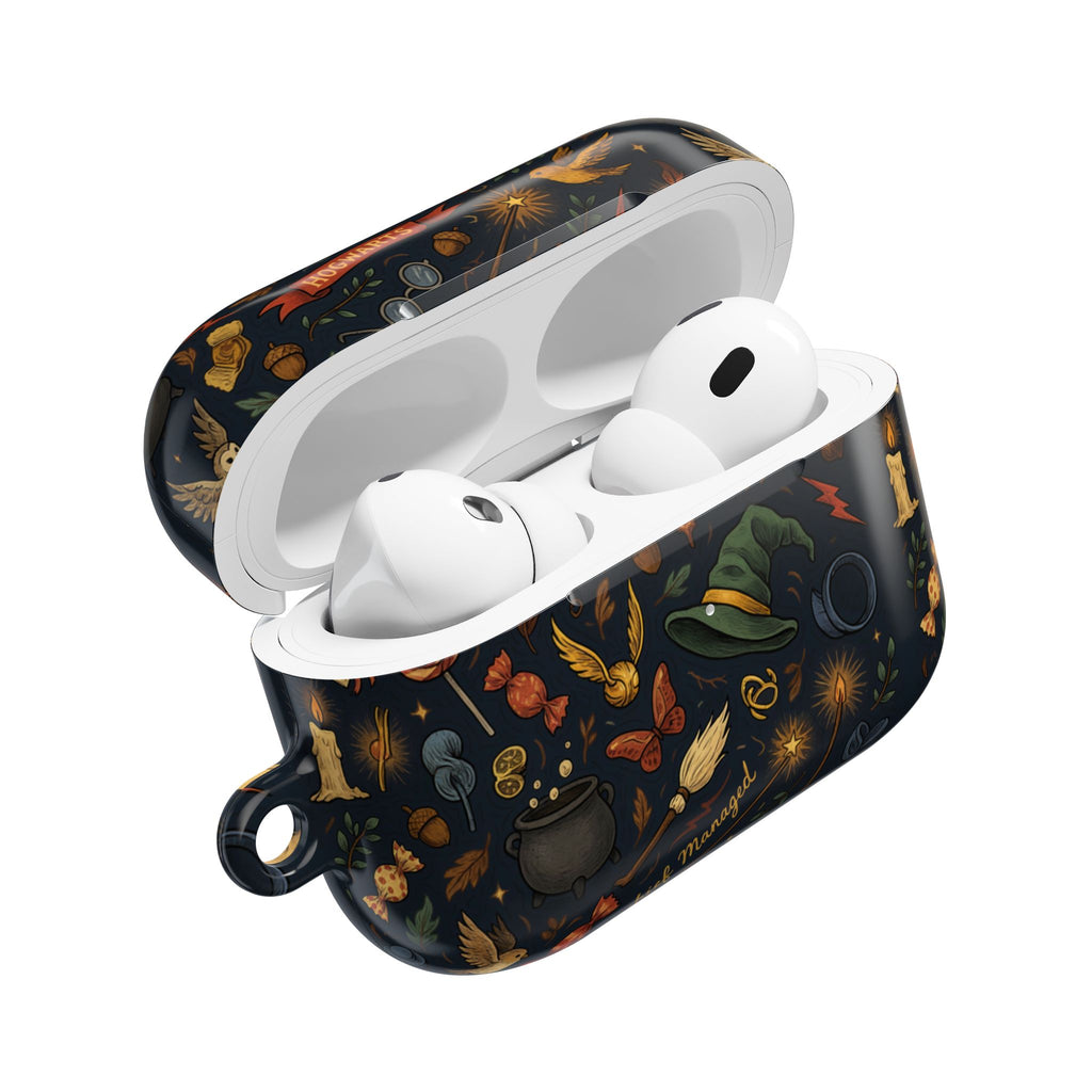 Hogwarts Magical Icons AirPod Case | Witch Hat Cauldron Wand Pattern