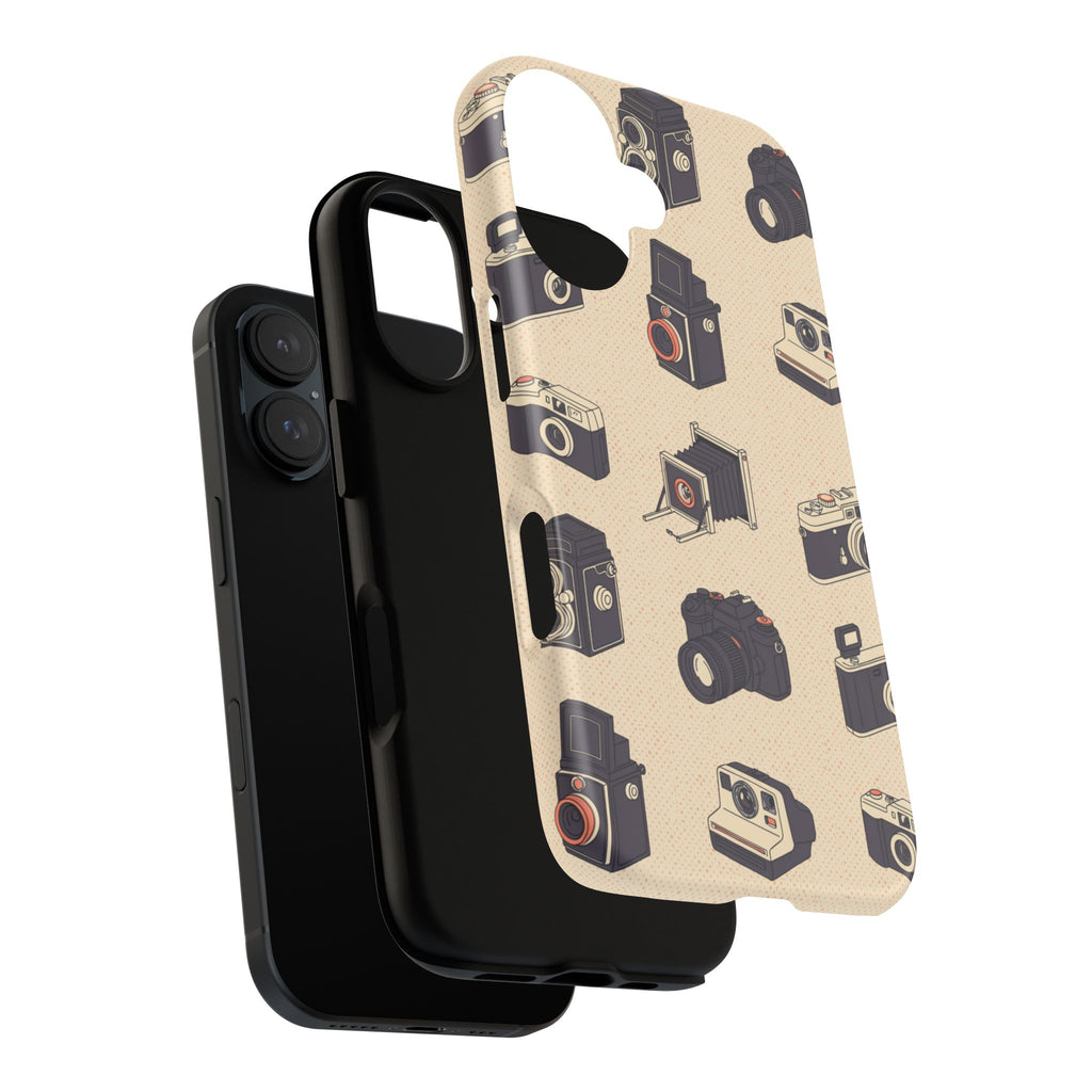 Vintage Camera Pattern Tough Case | Retro Photography Phone Cover