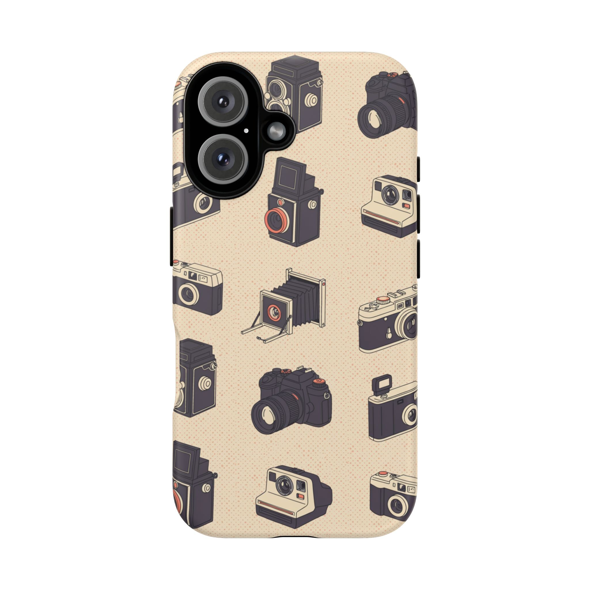Vintage Camera Pattern Tough Case | Retro Photography Phone Cover