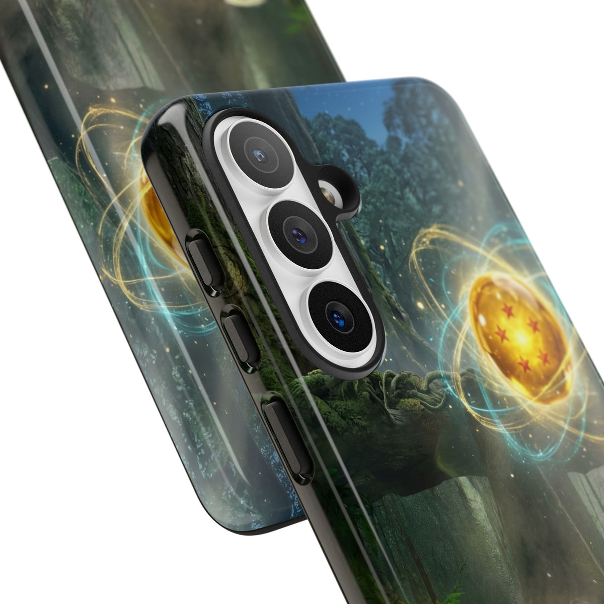 Grogu Dragonball Galaxy Forest Phone Case — Cute Baby Alien Magic Orb Design