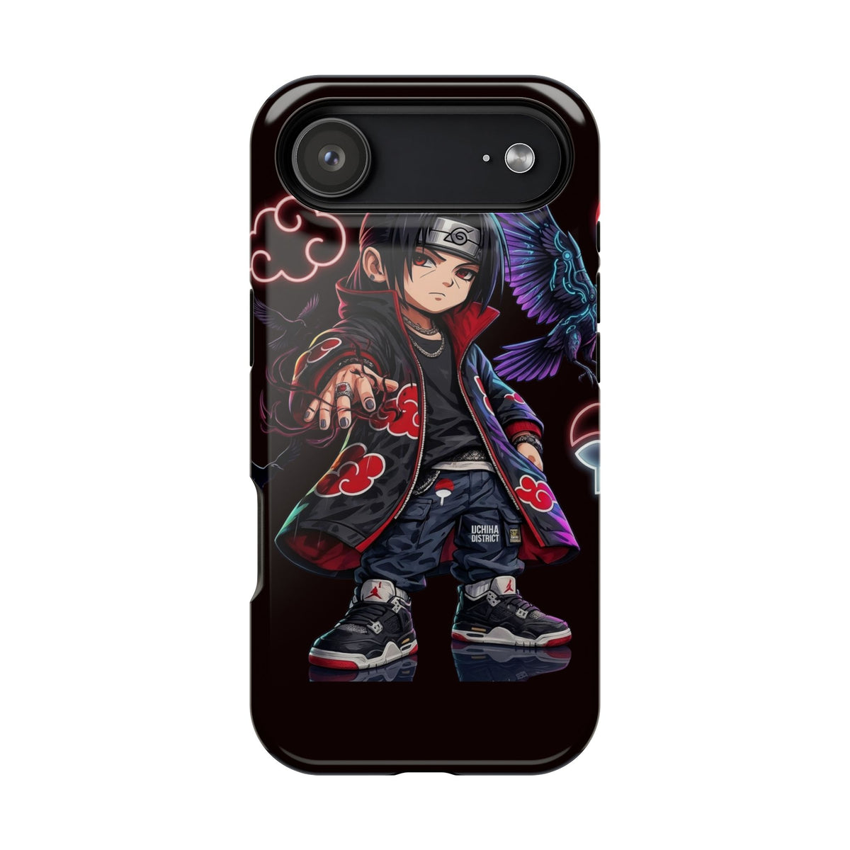 Anime Itachi-Inspired Magnetic Impact Phone Case — Akatsuki Style