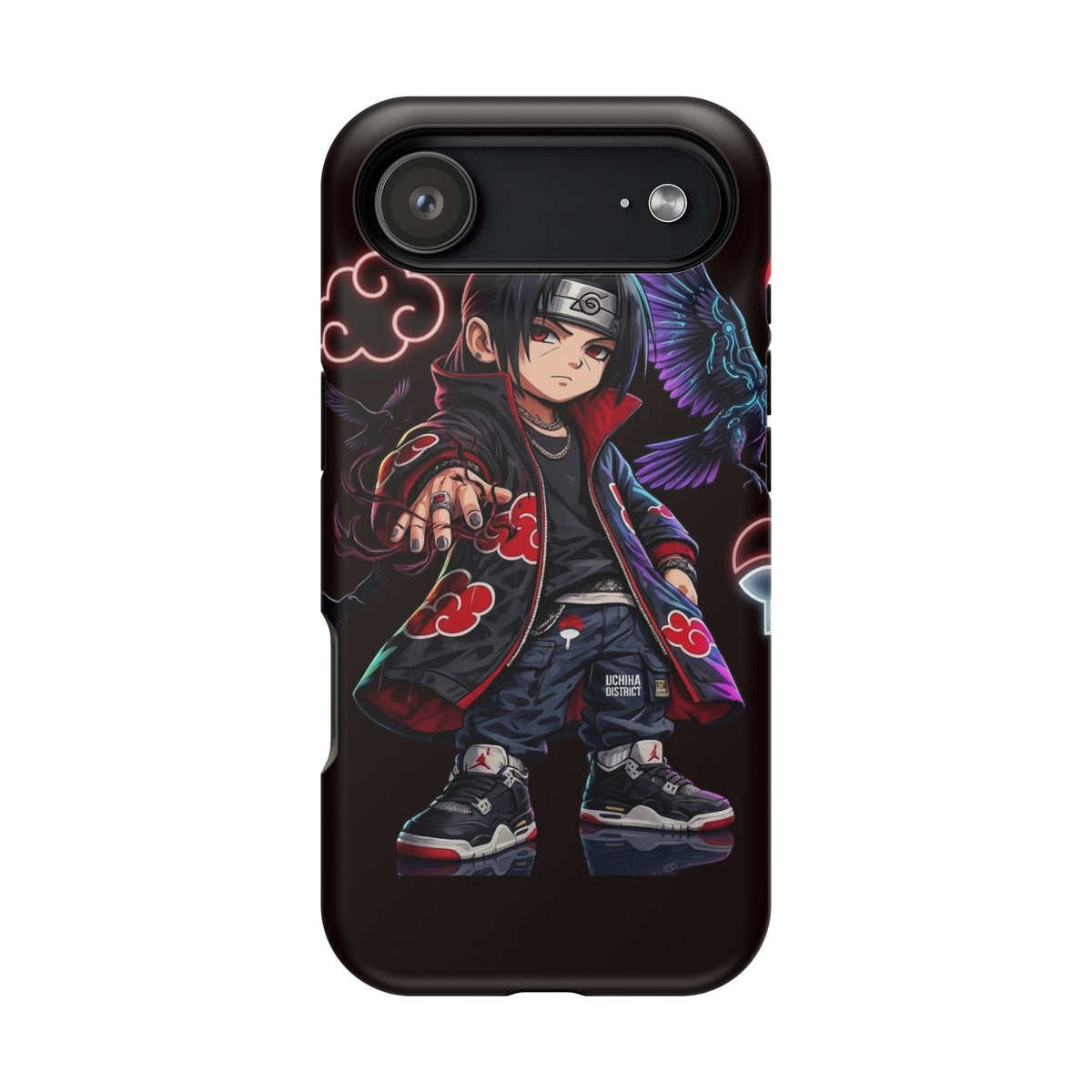 Anime Itachi-Inspired Magnetic Impact Phone Case — Akatsuki Style