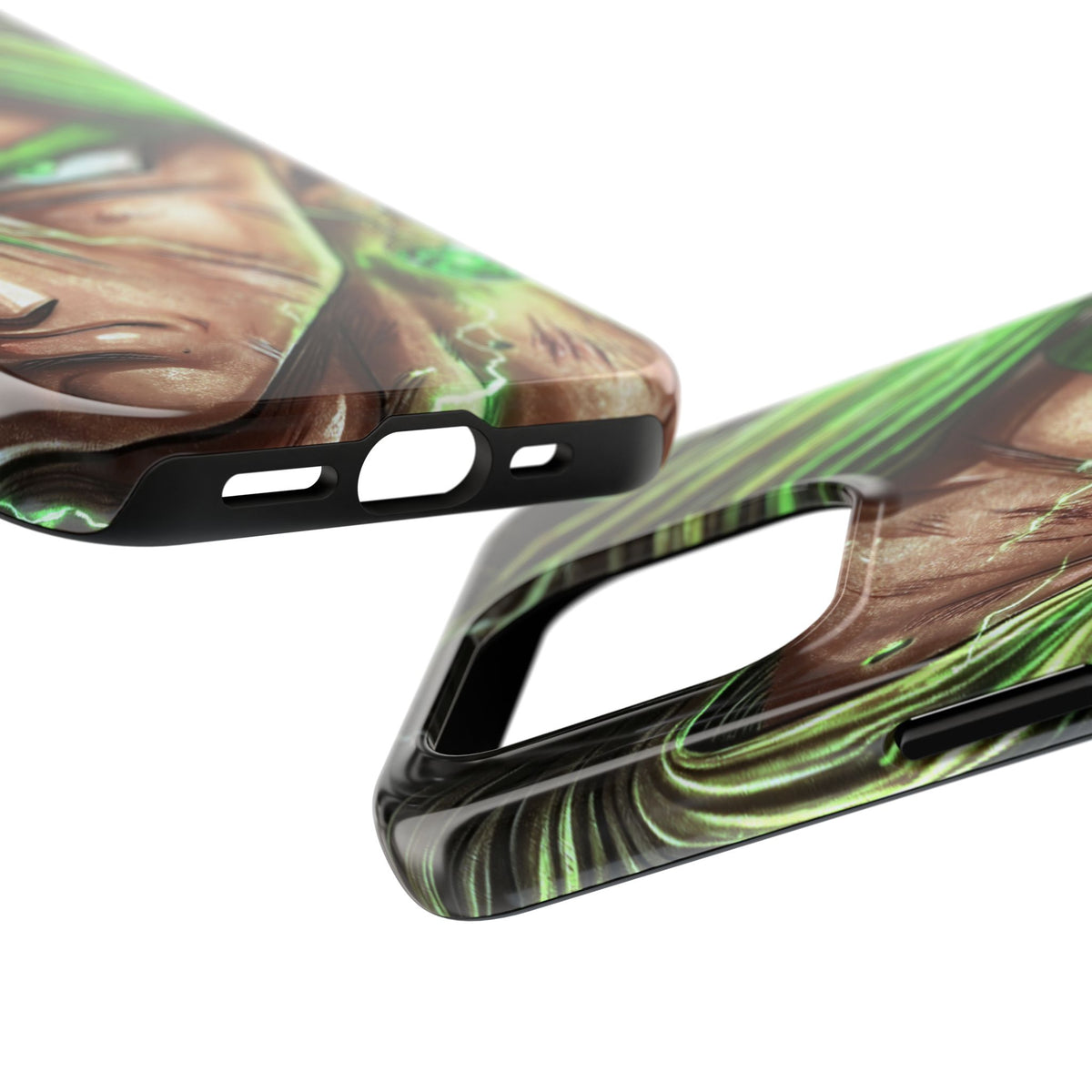 Broli legendary Tough Phone Case — Intense Green Warrior Anime Art, Protective Shockproof iPhone Cover