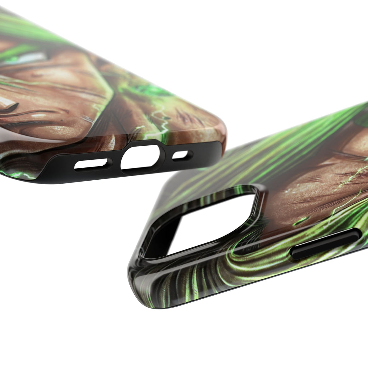 Broli legendary Tough Phone Case — Intense Green Warrior Anime Art, Protective Shockproof iPhone Cover