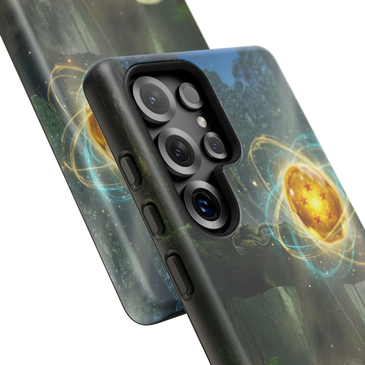 Grogu Dragonball Galaxy Forest Phone Case — Cute Baby Alien Magic Orb Design