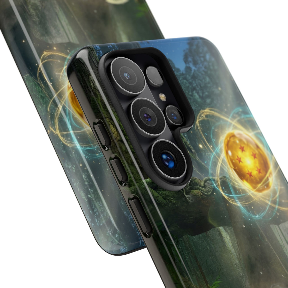 Grogu Dragonball Galaxy Forest Phone Case — Cute Baby Alien Magic Orb Design