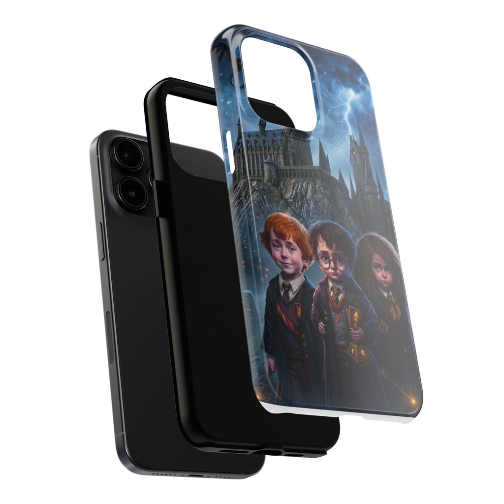 Wizard School Trio  happy potter Phone Case | Magical Castle Illustration