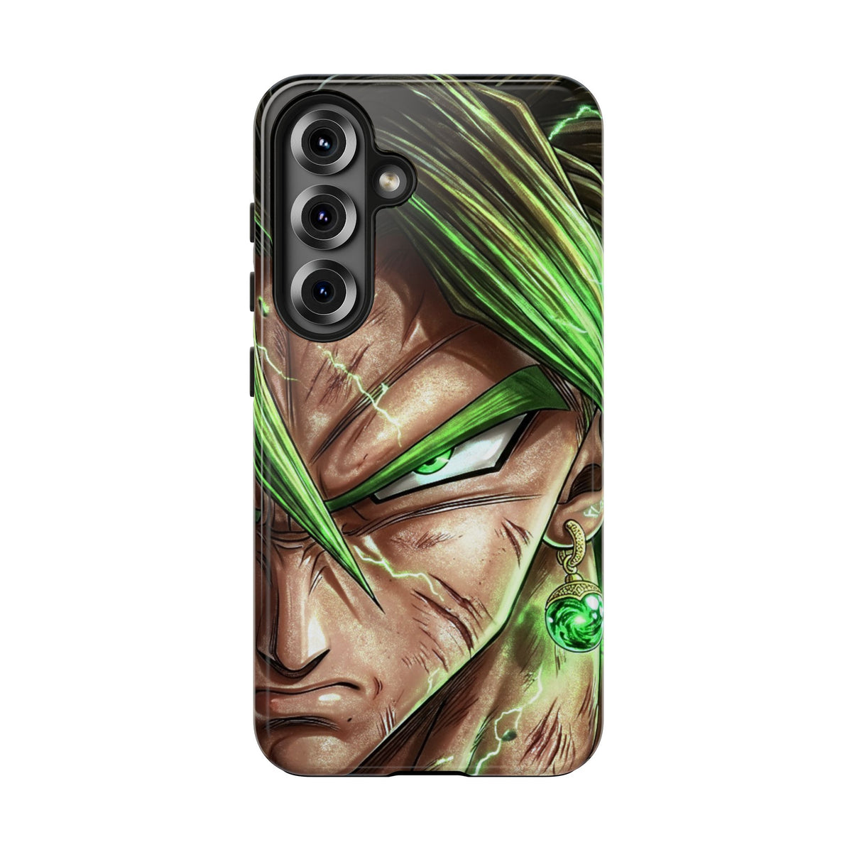 Broli legendary Tough Phone Case — Intense Green Warrior Anime Art, Protective Shockproof iPhone Cover