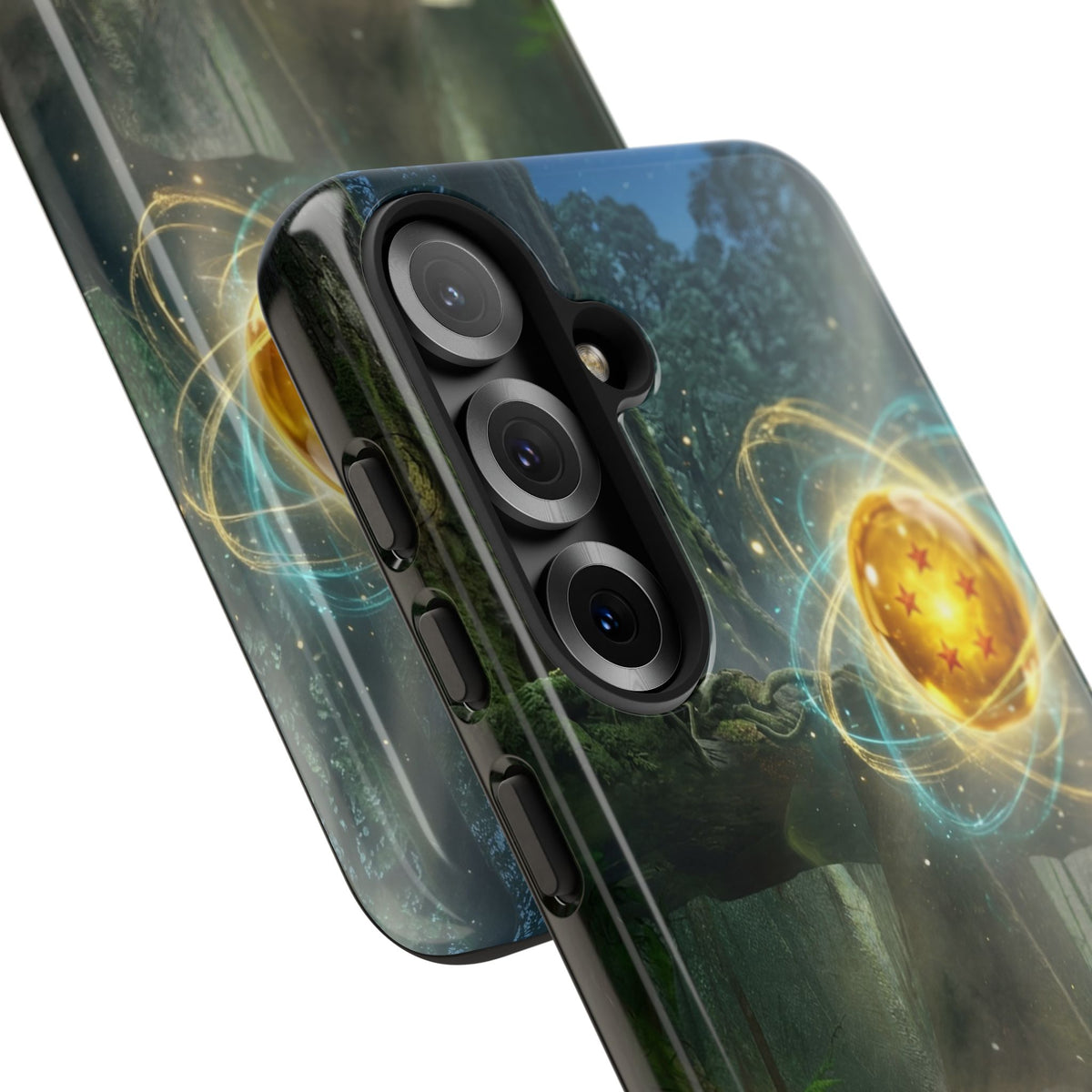 Grogu Dragonball Galaxy Forest Phone Case — Cute Baby Alien Magic Orb Design