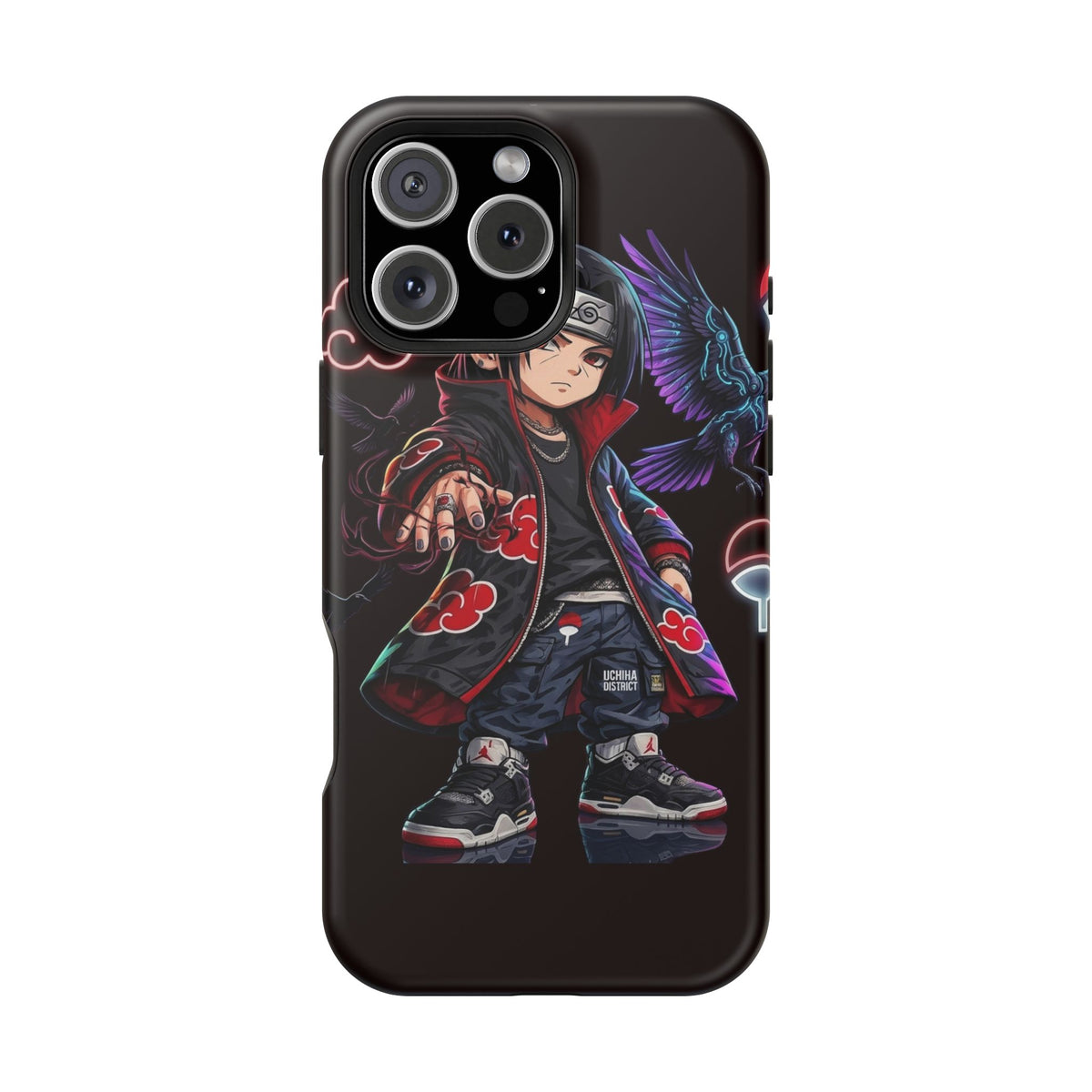 Anime Itachi-Inspired Magnetic Impact Phone Case — Akatsuki Style