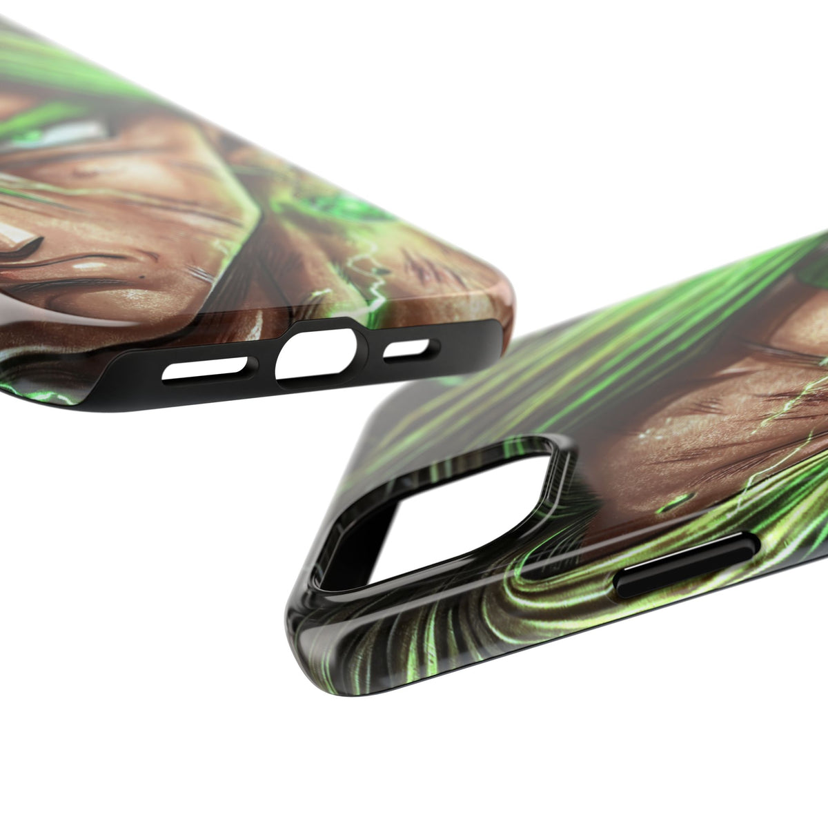 Broli legendary Tough Phone Case — Intense Green Warrior Anime Art, Protective Shockproof iPhone Cover