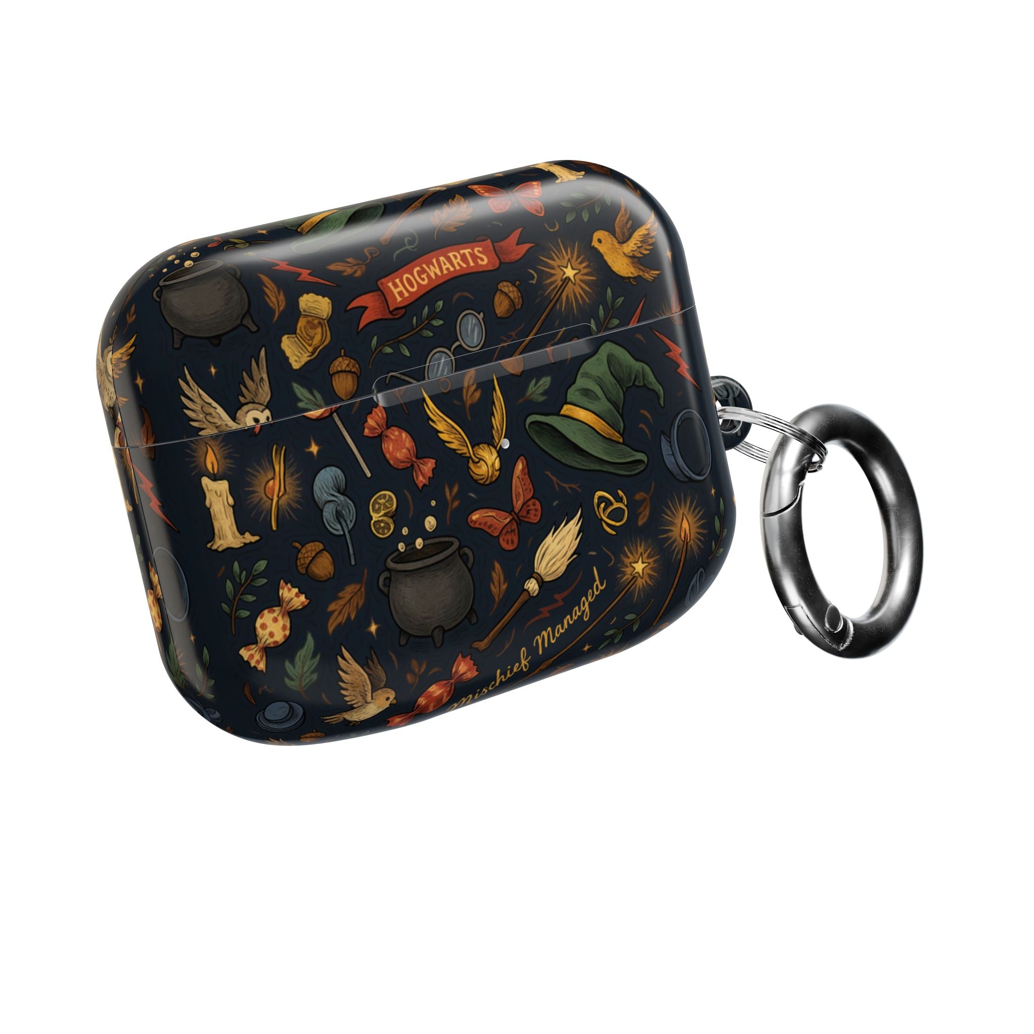 Hogwarts Magical Icons AirPod Case | Witch Hat Cauldron Wand Pattern