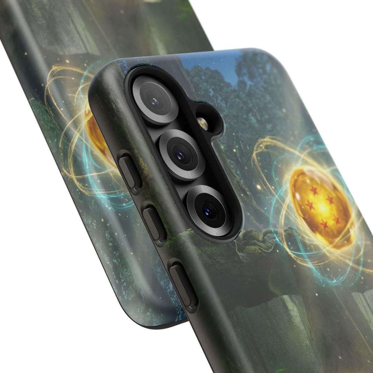 Grogu Dragonball Galaxy Forest Phone Case — Cute Baby Alien Magic Orb Design
