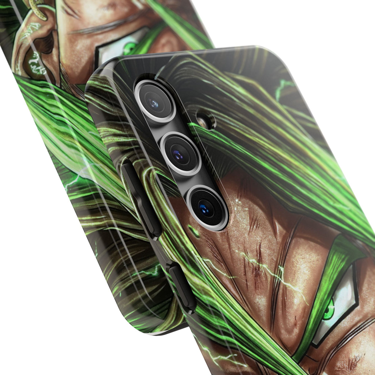 Broli legendary Tough Phone Case — Intense Green Warrior Anime Art, Protective Shockproof iPhone Cover